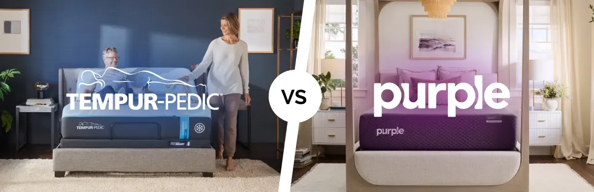 tempur-pedic vs purple hero